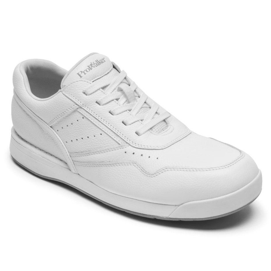 Rockport Hombre 7100 Plus Prowalker Cuero Blanco