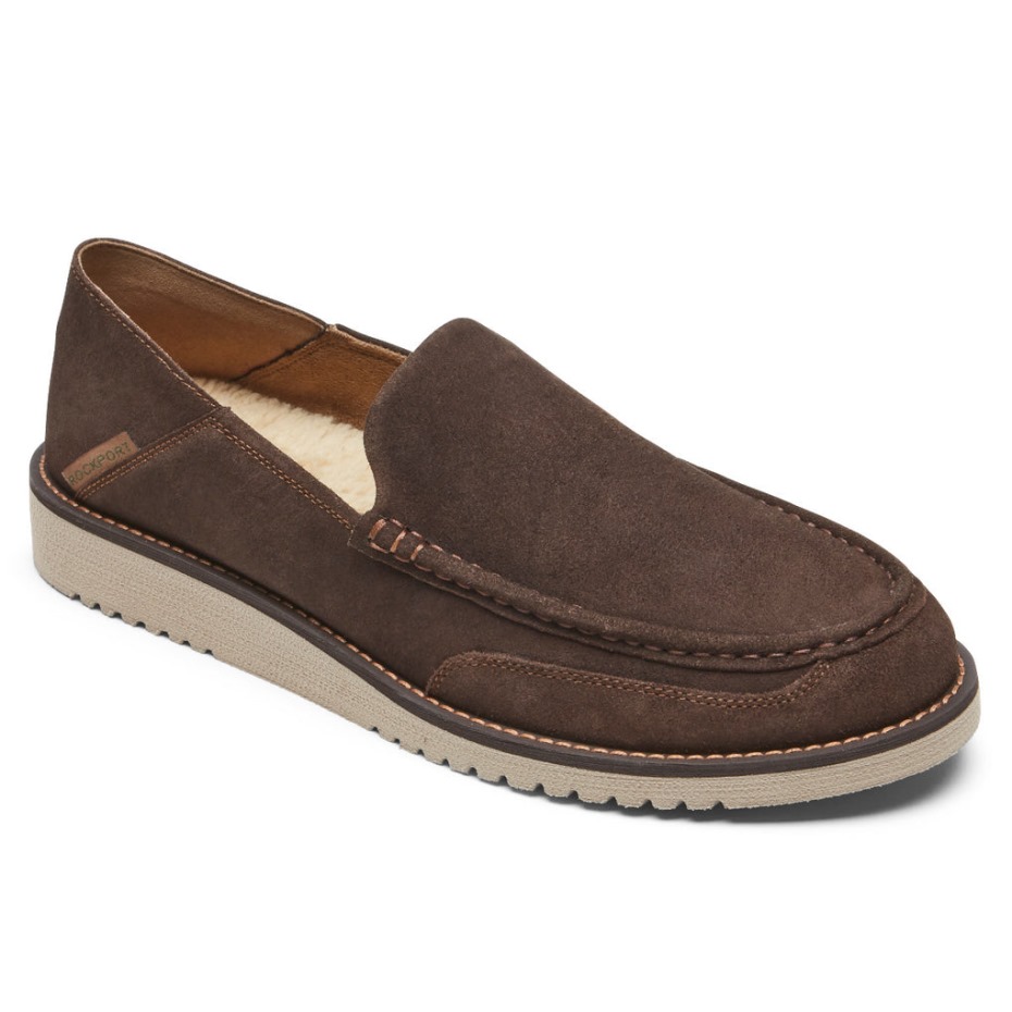 Rockport Men's Axelrod Crushback Slip-on Java Nubuck