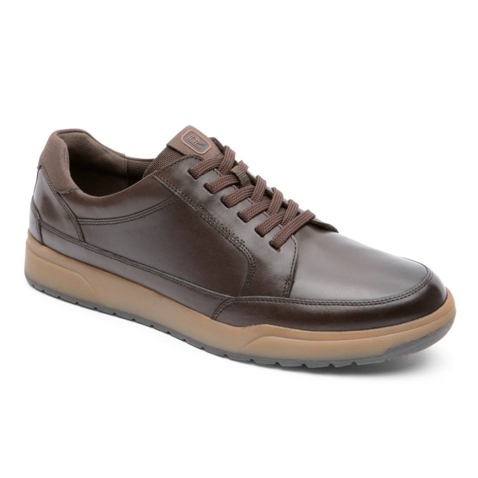 Rockport Men's Bronson Lace To Toe Marrón Oscuro Lea