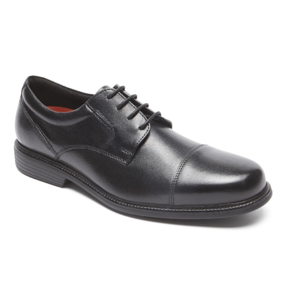 Charles Road Cap Toe Oxford De Hombre Rockport Negro