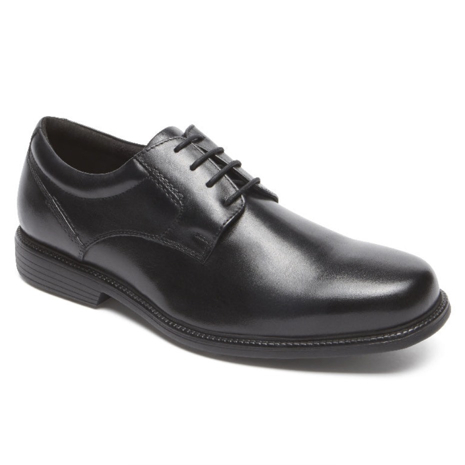 Charles Road De Rockport Para Hombre, Puntera Lisa, Oxford, Negro