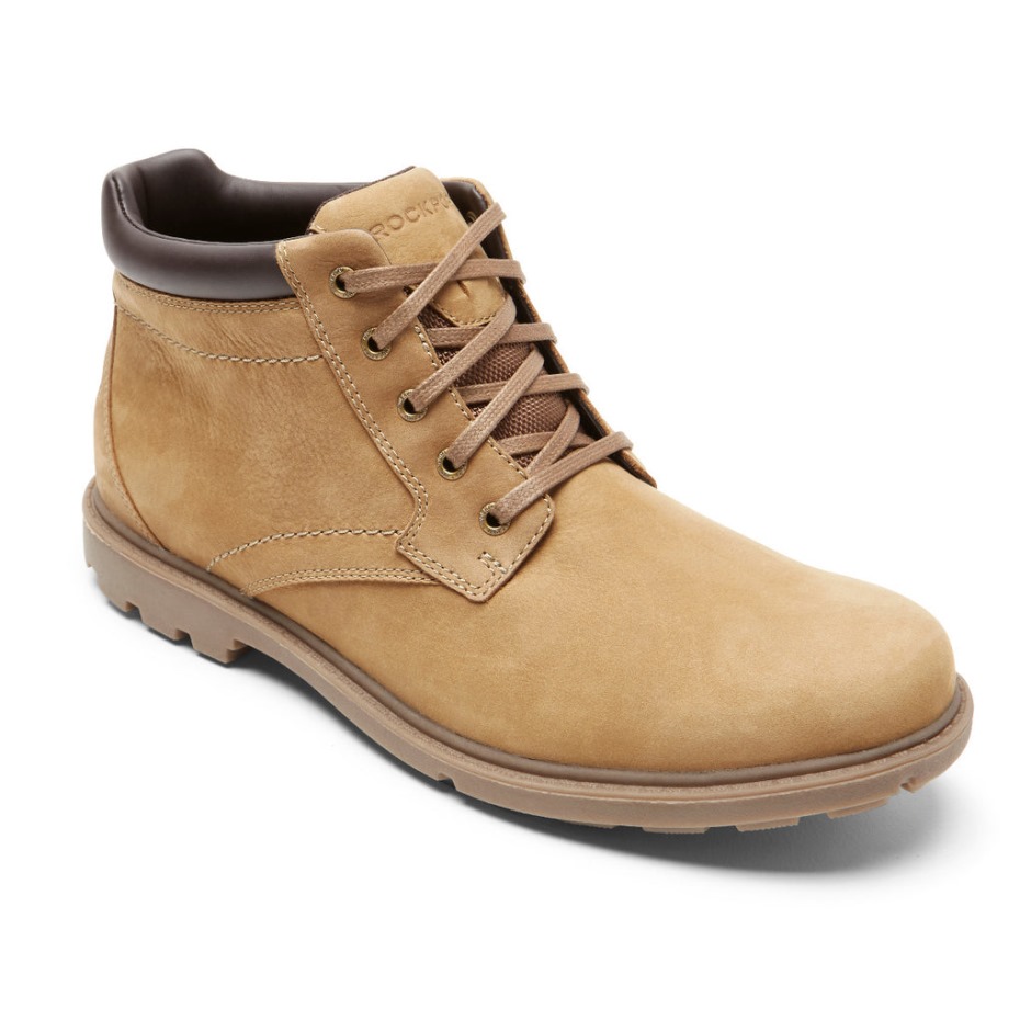 Botas Rockport Charlton Con Punta Lisa Para Hombre New Vicuna Nubuck