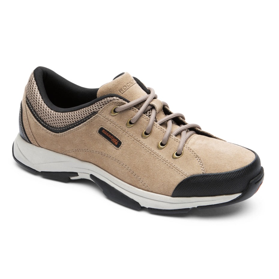 Rockport De Hombre Chranson Con Cordones De Ante Color Topo