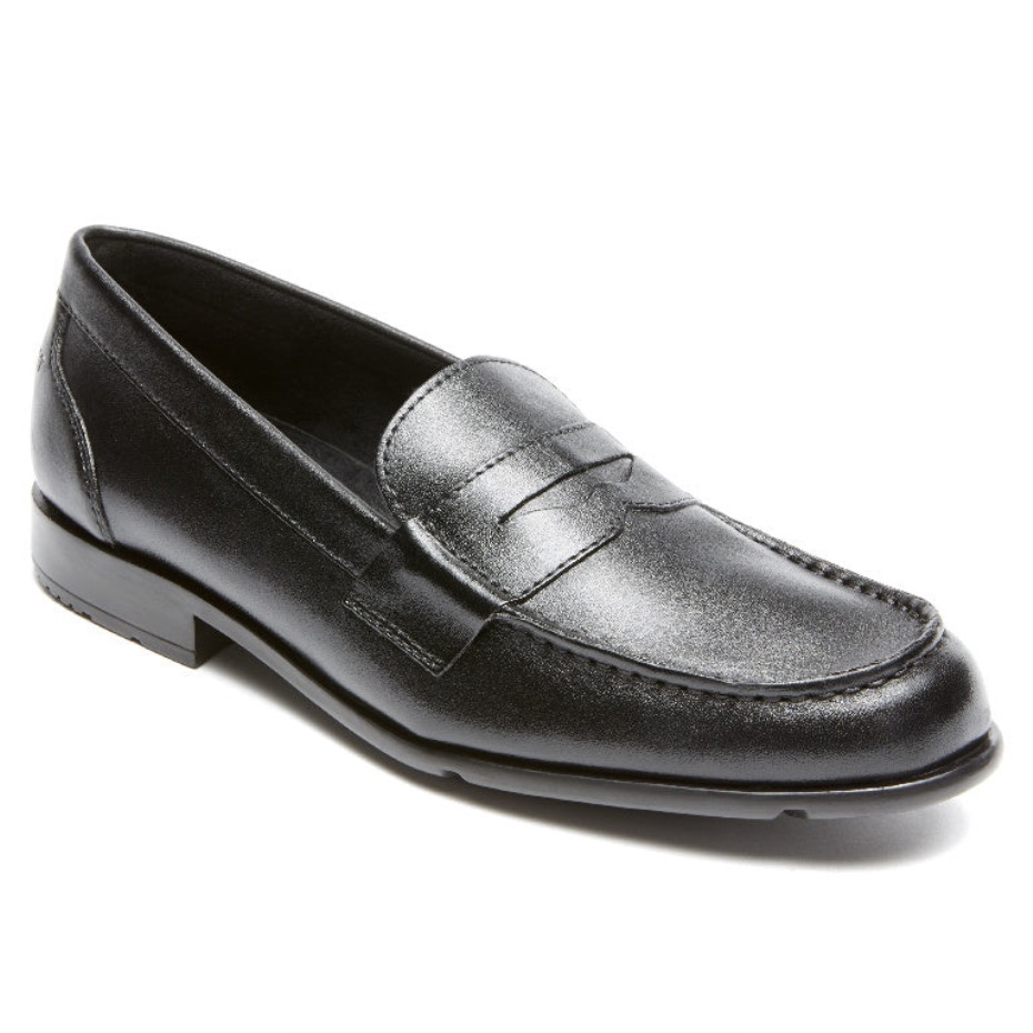 Mocasín Clásico Penny Rockport Para Hombre Negro Ii