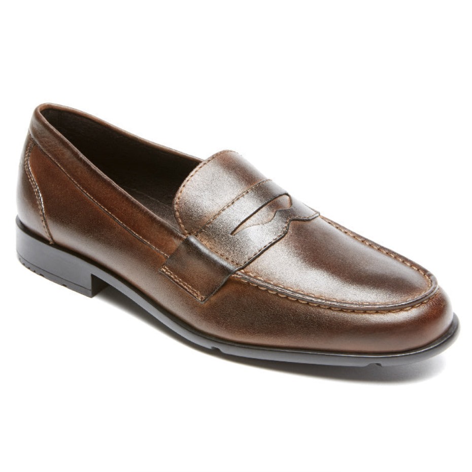 Mocasines Rockport Hombre Classic Penny Marron Oscuro