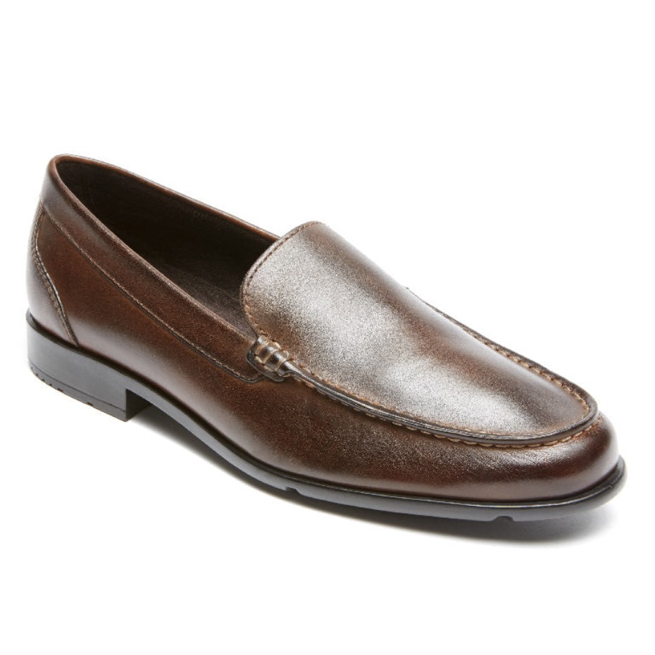 Mocasines Venecianos Clásicos Rockport Hombre Marrón Oscuro