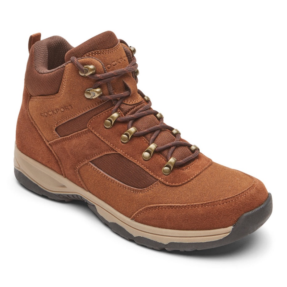 Bota De Montaña Rockport Dickinson Para Hombre Bronceado