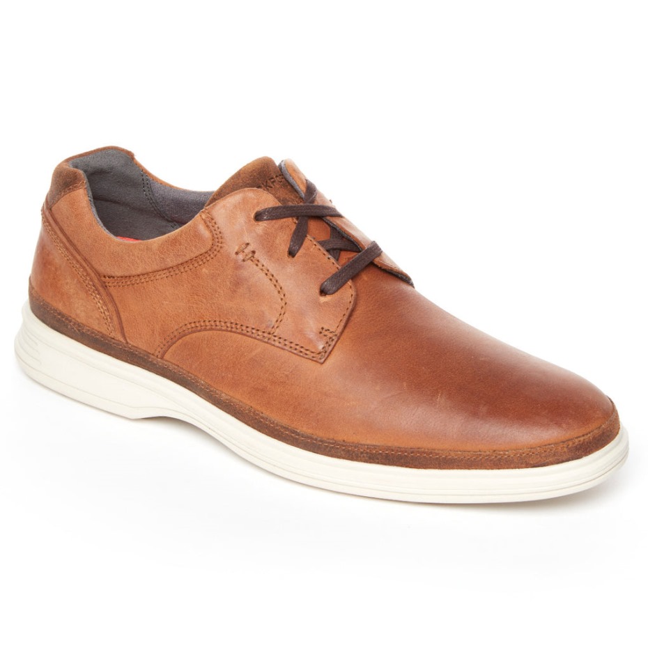 Rockport Men's Dressports 2 Go Flat Toe New Caramel