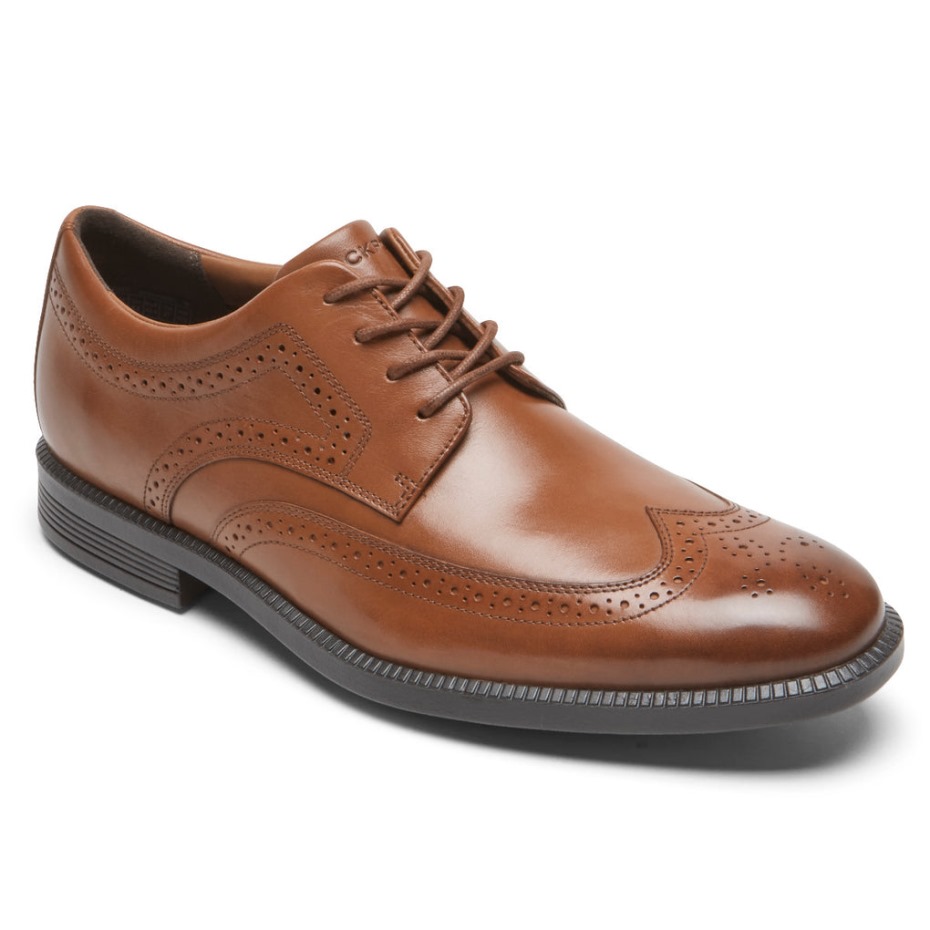 Rockport Men's Dressports Plus Wingtip British Tan