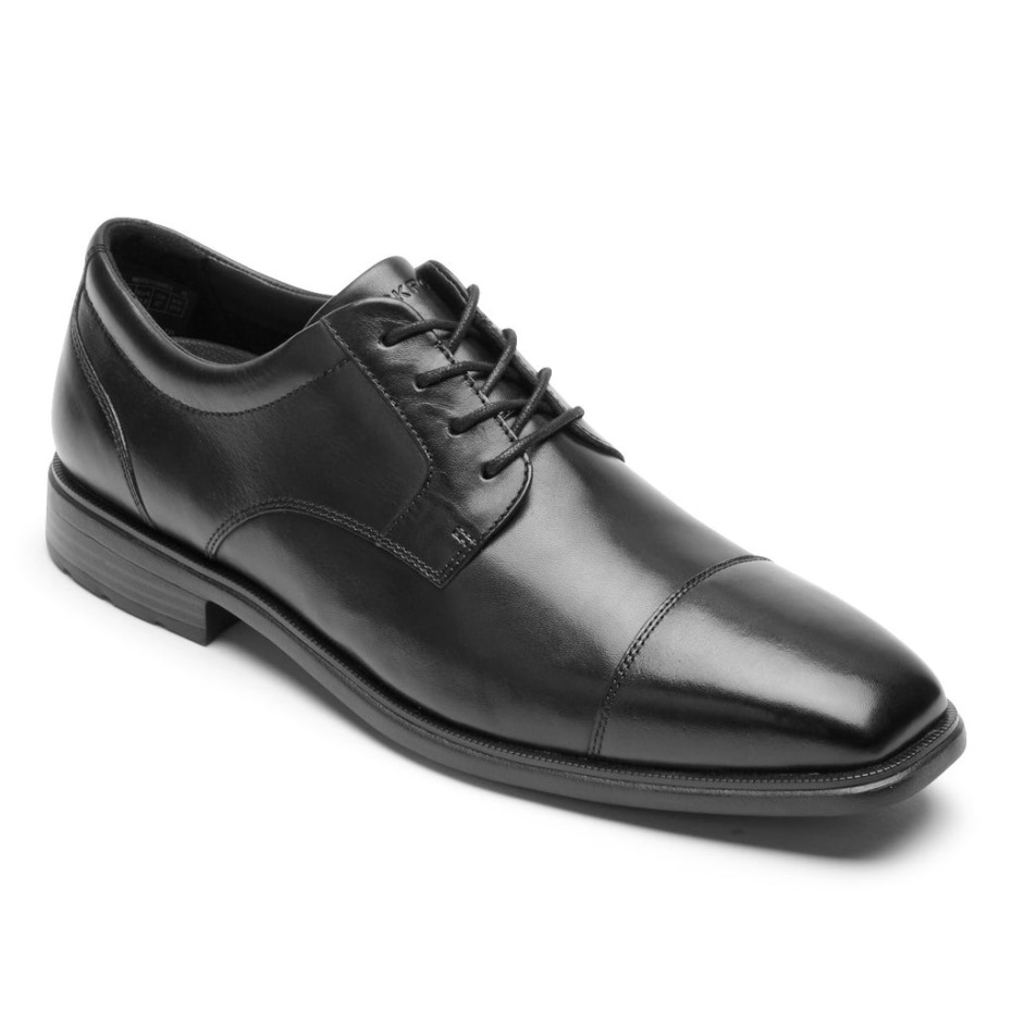Rockport Men's Dressports Work Cap Toe Oxford Negro