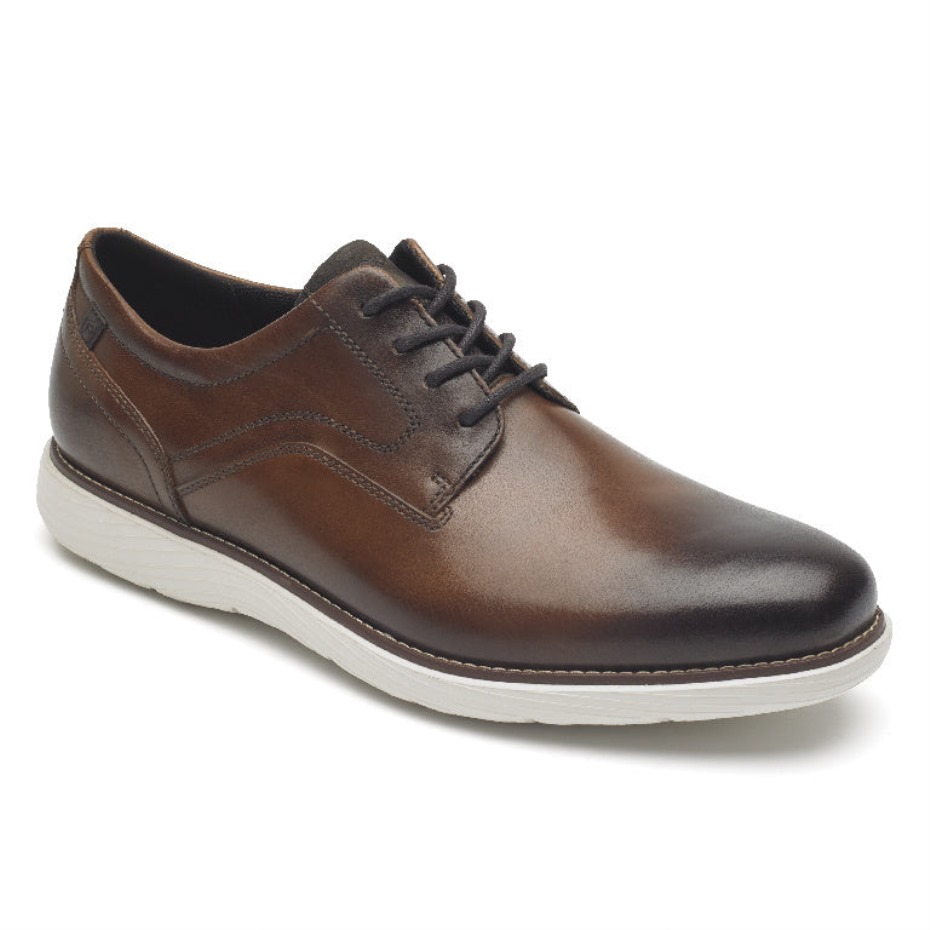 Rockport Men's Garett Plain Toe Oxford Coñac
