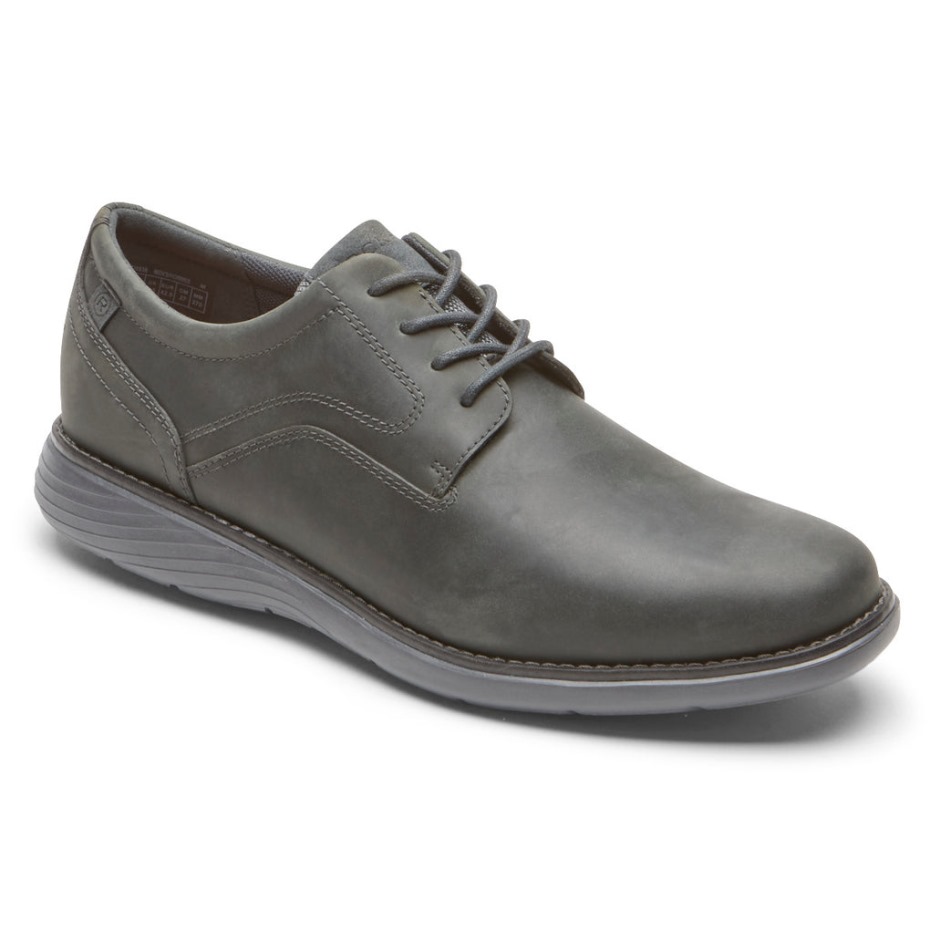 Rockport Hombres Garett Simple Toe Oxford Dark Shadow Cuero