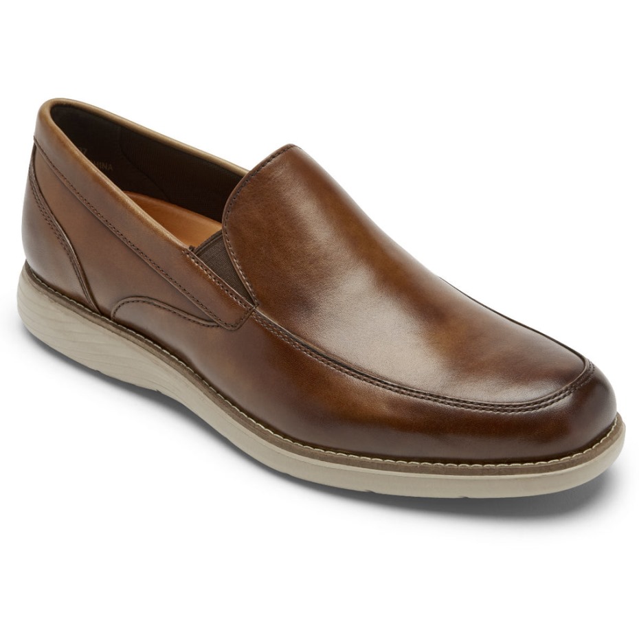 Mocasines Rockport Garett Venetian Para Hombre Coñac Degradado