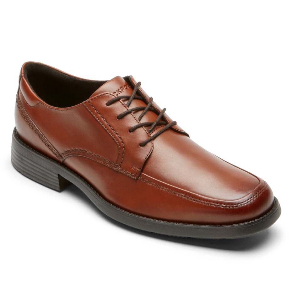 Rockport Men's Greyson Apron Toe Oxford Tan