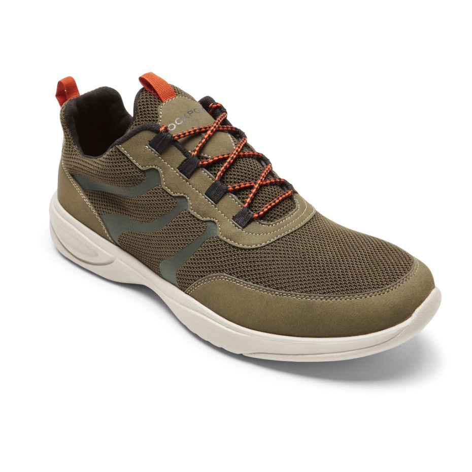 Rockport Men's Metro Path Ghillie Sneaker Forest Green Mesh