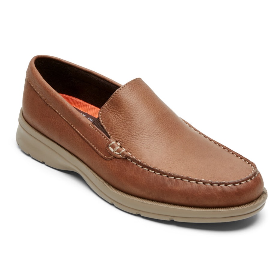 Mocasines Venecianos Palmer De Rockport Para Hombre Bronceado Caído