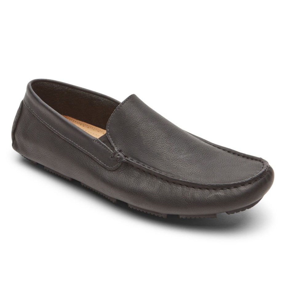 Mocasines Rockport Rhyder Venetian Para Hombre Negro Caído