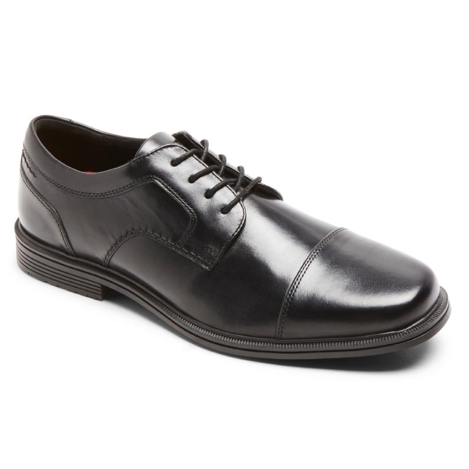 Rockport Men's Robinsyn Impermeable Cap Toe Oxford Negro