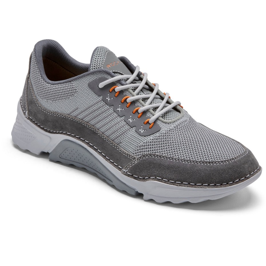 Zapatillas Rockport Hombre Rocsports Gris Malla Gamuza