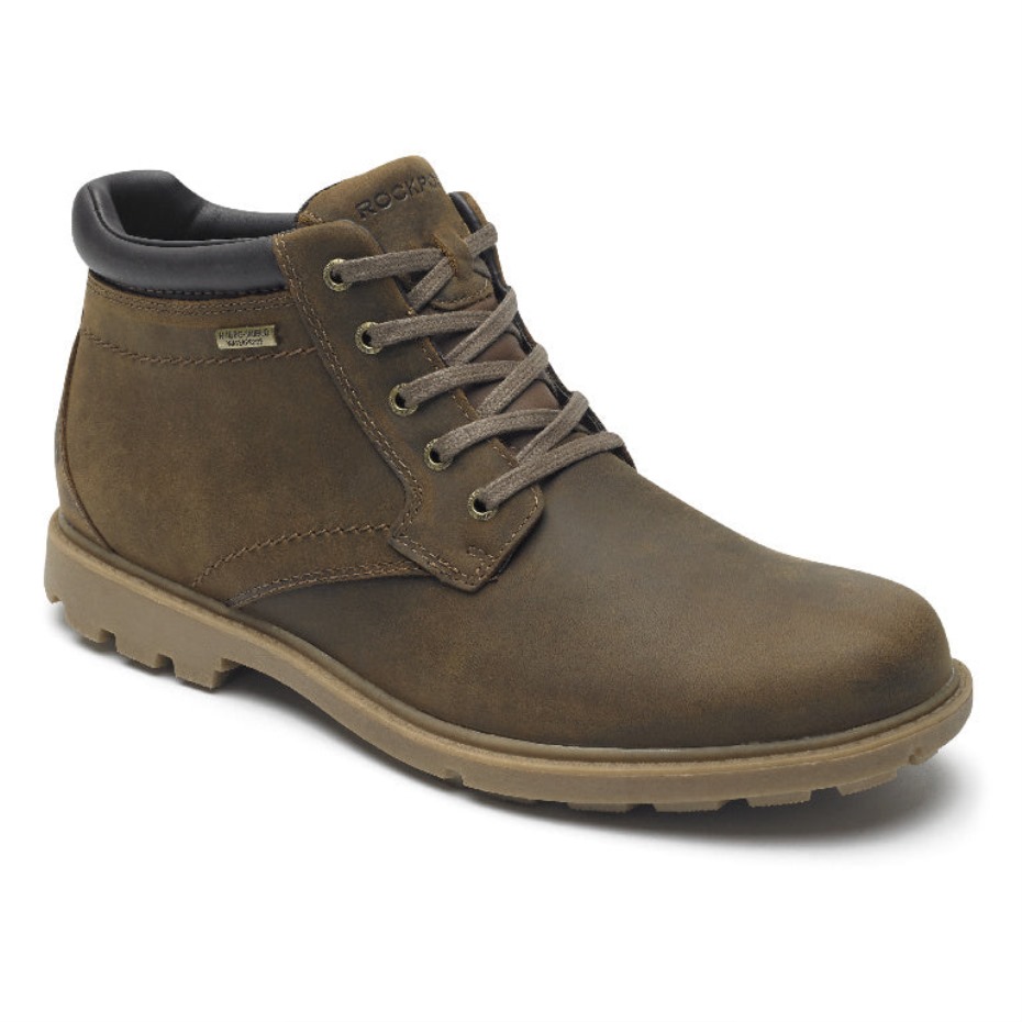 Bota Resistente Al Agua Rockport Para Hombre Boston Tan