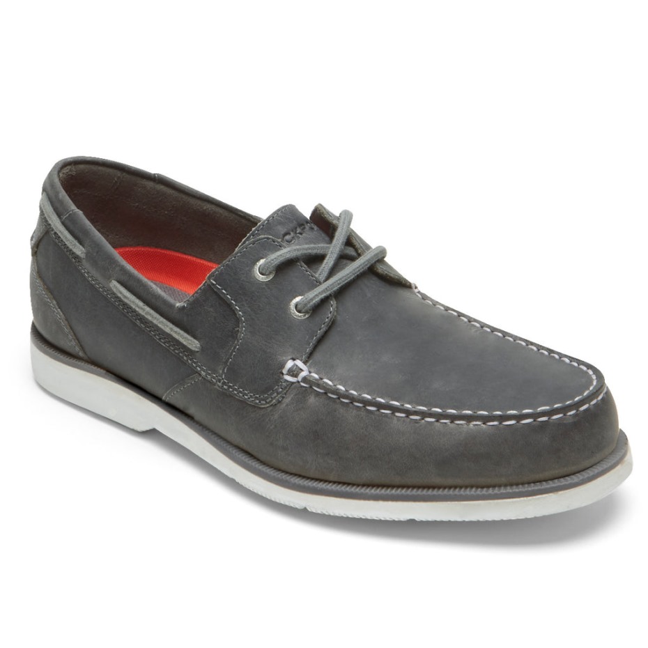 Rockport Southport - Zapato Náutico Para Hombre Gris Acero