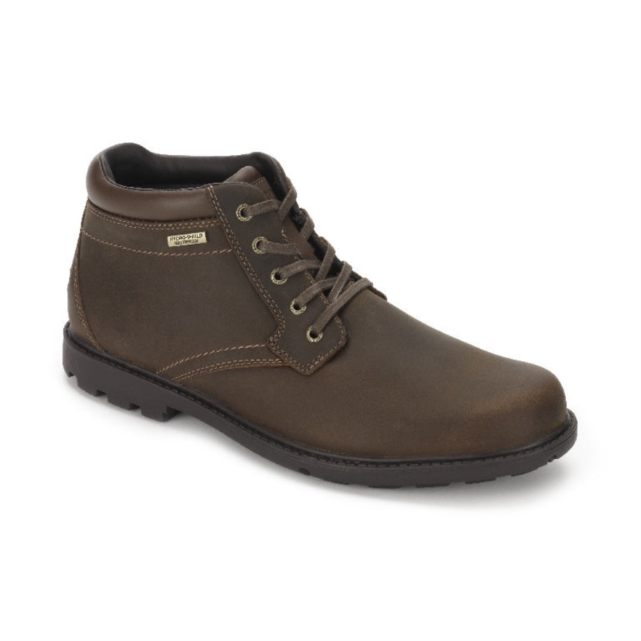 Botas Rockport Storm Surge Con Punta Plana Para Hombre, Color Canela