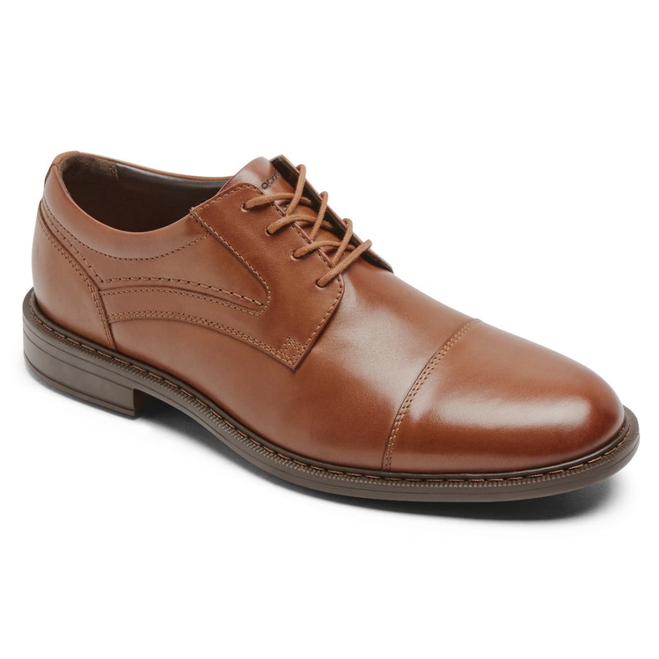 Rockport Men's Tanner Cap Toe Oxford Coñac