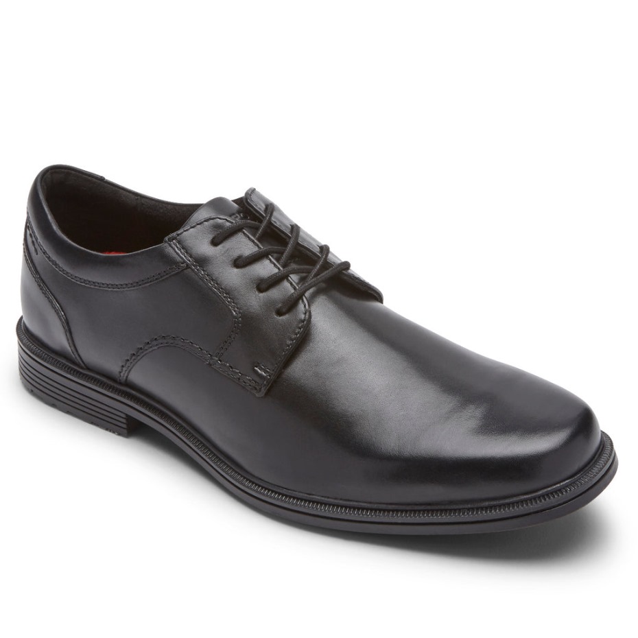 Rockport Hombres Taylor Punta Plana Oxford-impermeable Negro