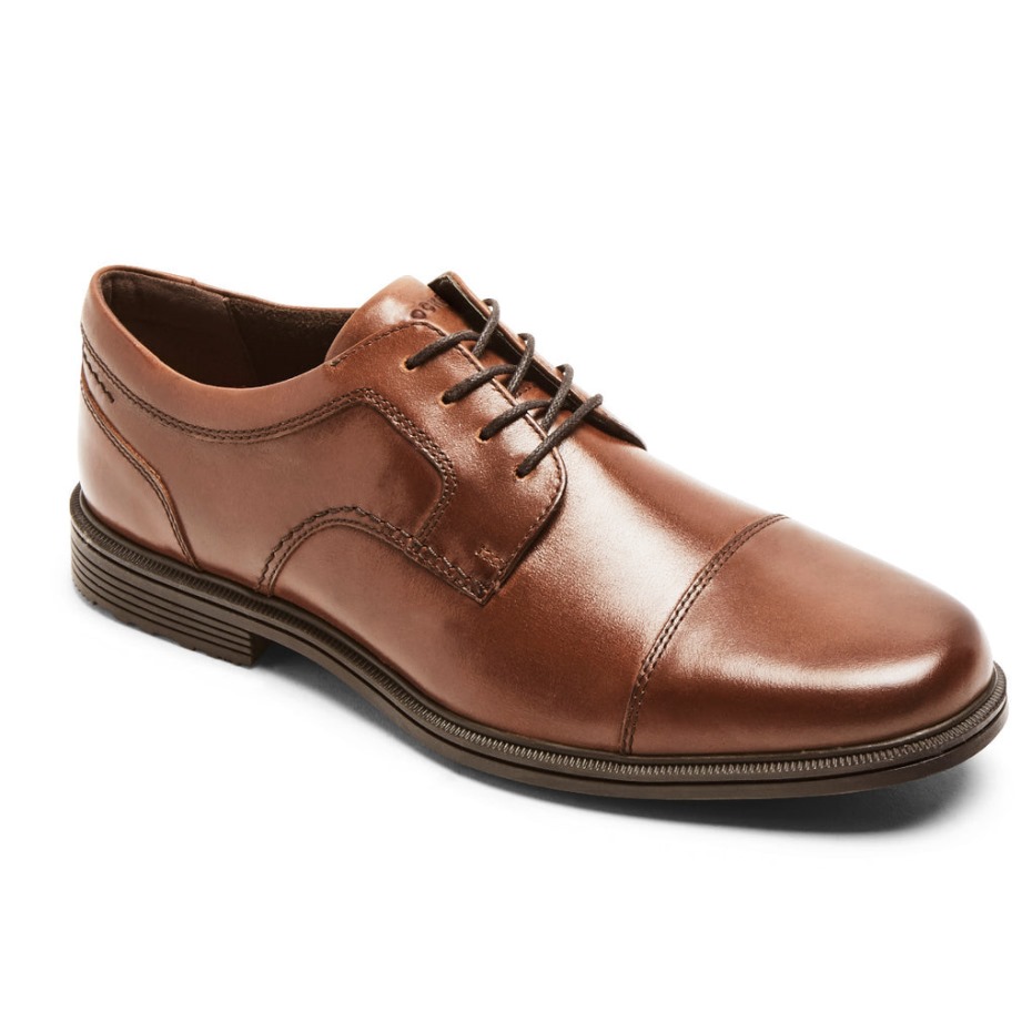 Rockport Hombres Taylor Impermeable Cap Toe Oxford Bronceado