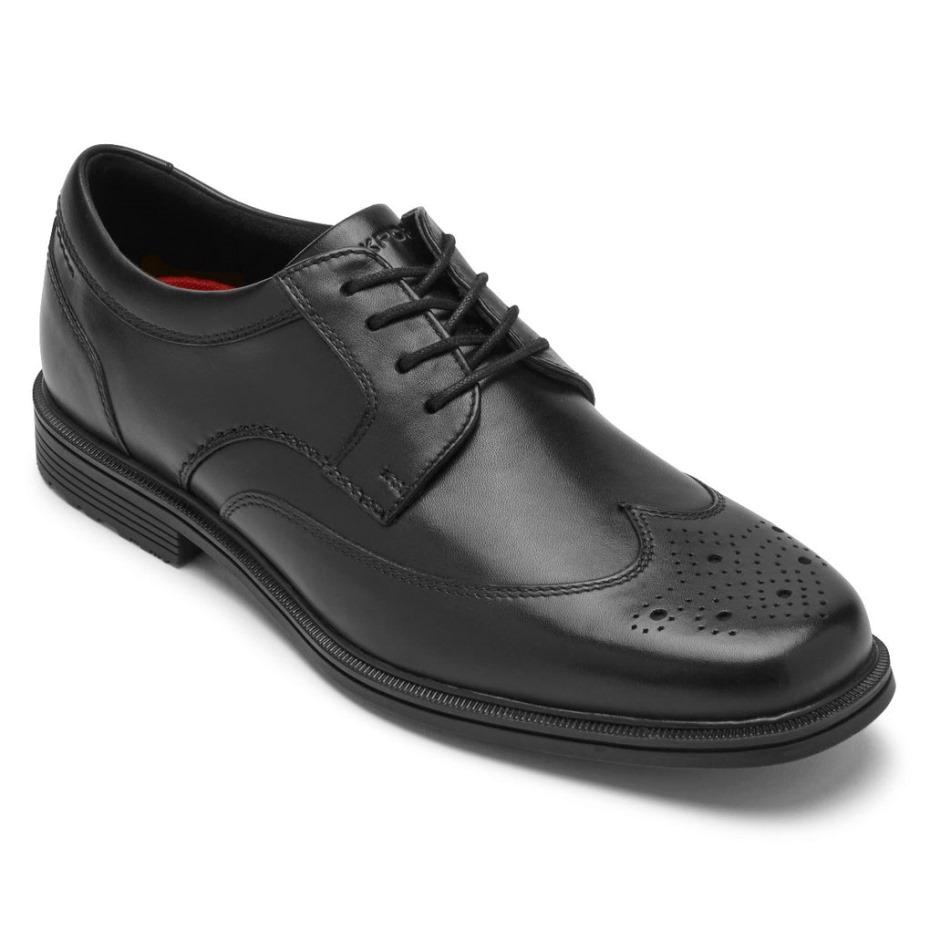 Rockport Hombres Taylor Impermeable Wingtip Negro