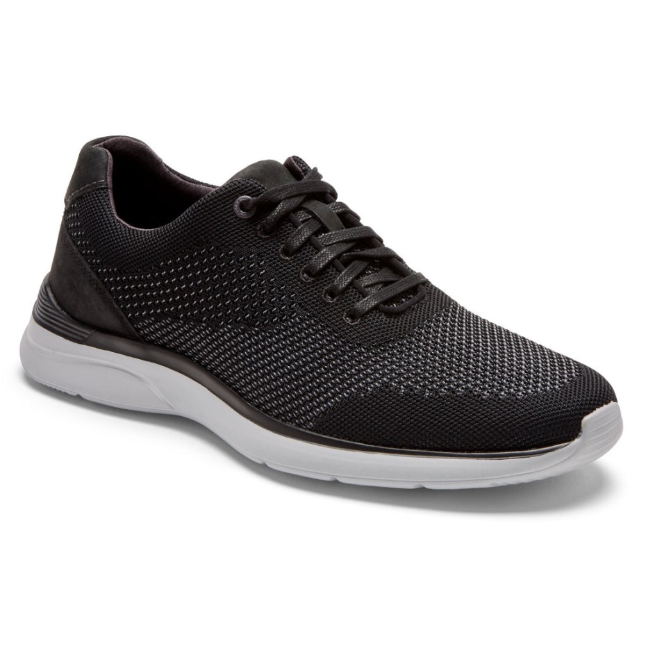 Zapatillas De Deporte De Malla Activa De Movimiento Total De Rockport Para Hombre Negro Ii