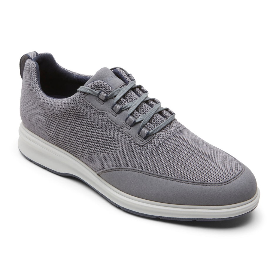 Rockport Hombres Total Motion City Malla Oxford Acero Gris