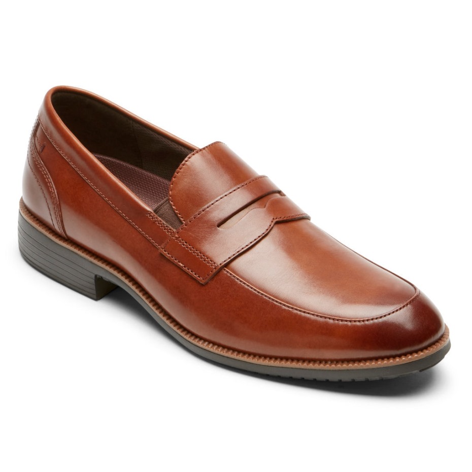 Mocasines Rockport Total Motion Dressport Penny Para Hombre Bronceado