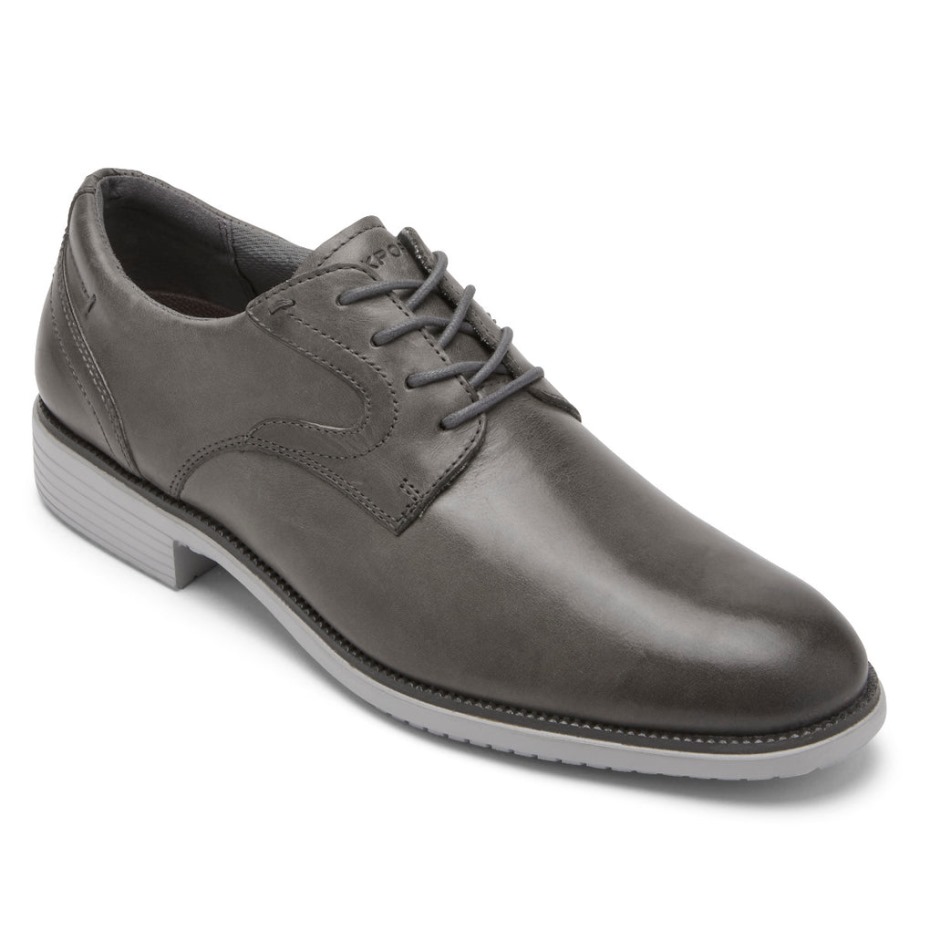 Rockport Hombres Total Motion Dressport Punta Plana Oxford Acero Gris