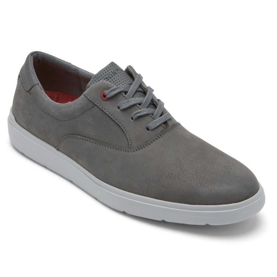Zapatillas Rockport Hombre Total Motion Lite Cvo Acero Gris Nubuck