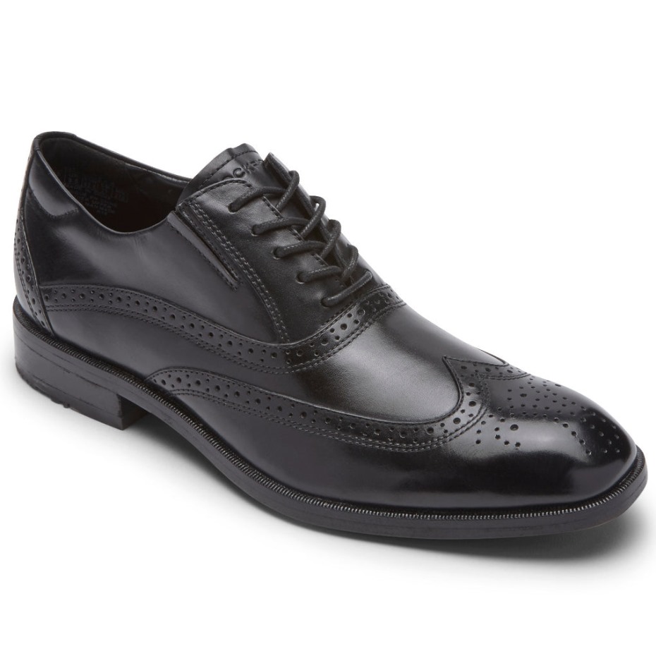 Rockport Hombre Total Motion Oficina Wingtip Negro