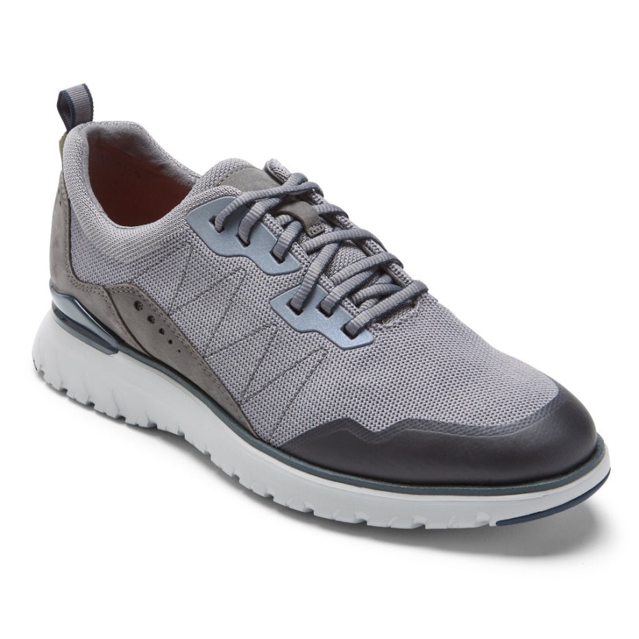 Rockport Hombre Total Motion Sport Guardabarros Zapatilla Acero Gris