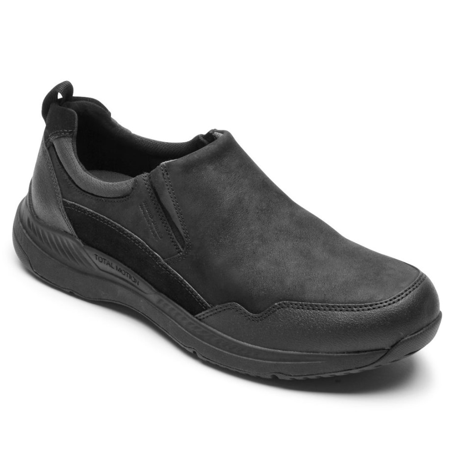 Rockport Hombre Total Motion Trail Slip-on-impermeable Negro