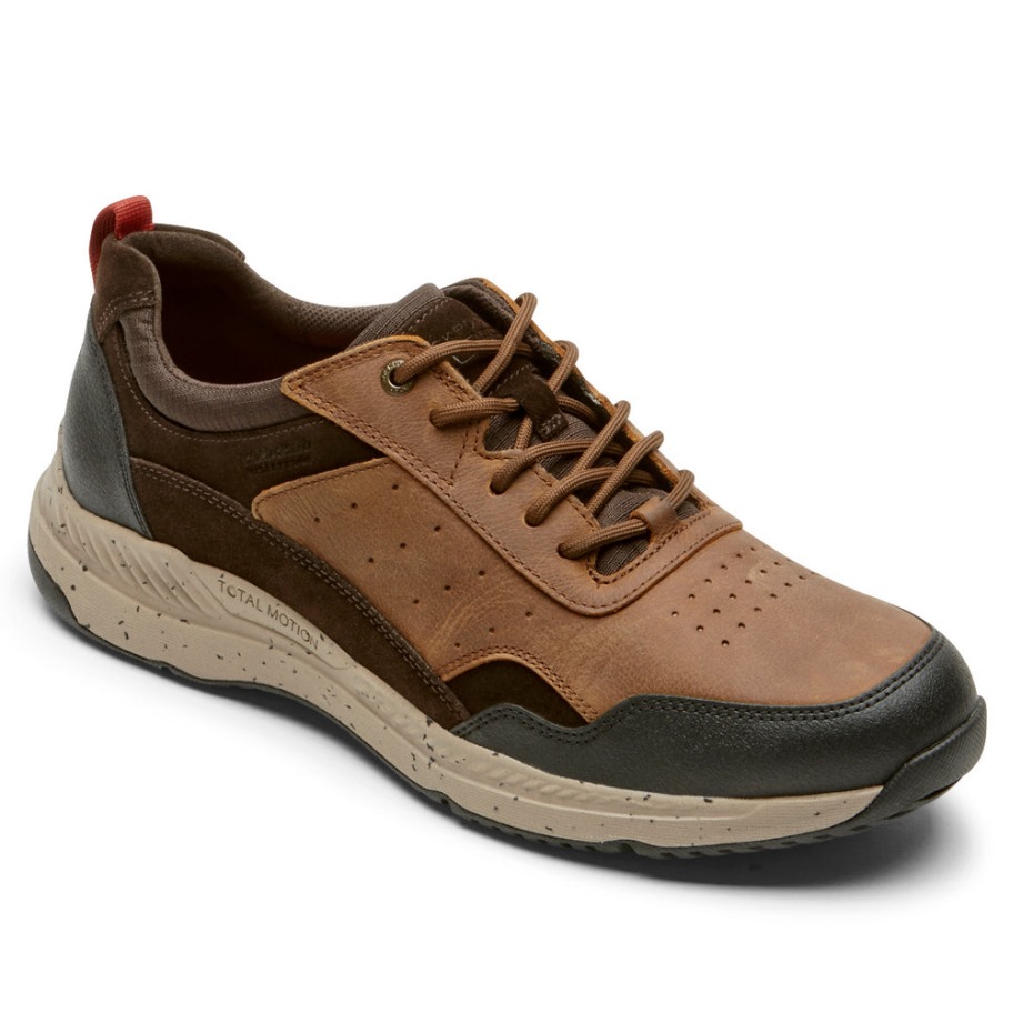 Zapatillas Rockport Hombre Total Motion Trail Impermeable Bronceado
