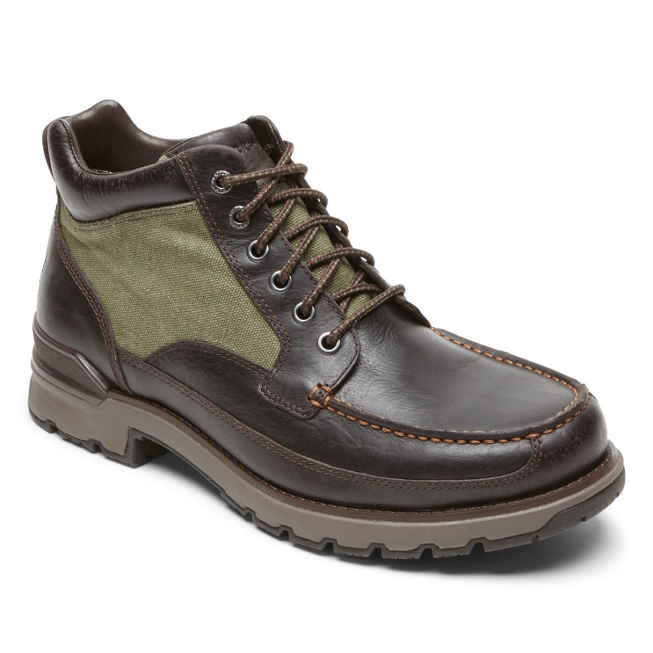 Bota Impermeable Rockport Total Motion Trek Keota Java Para Hombre