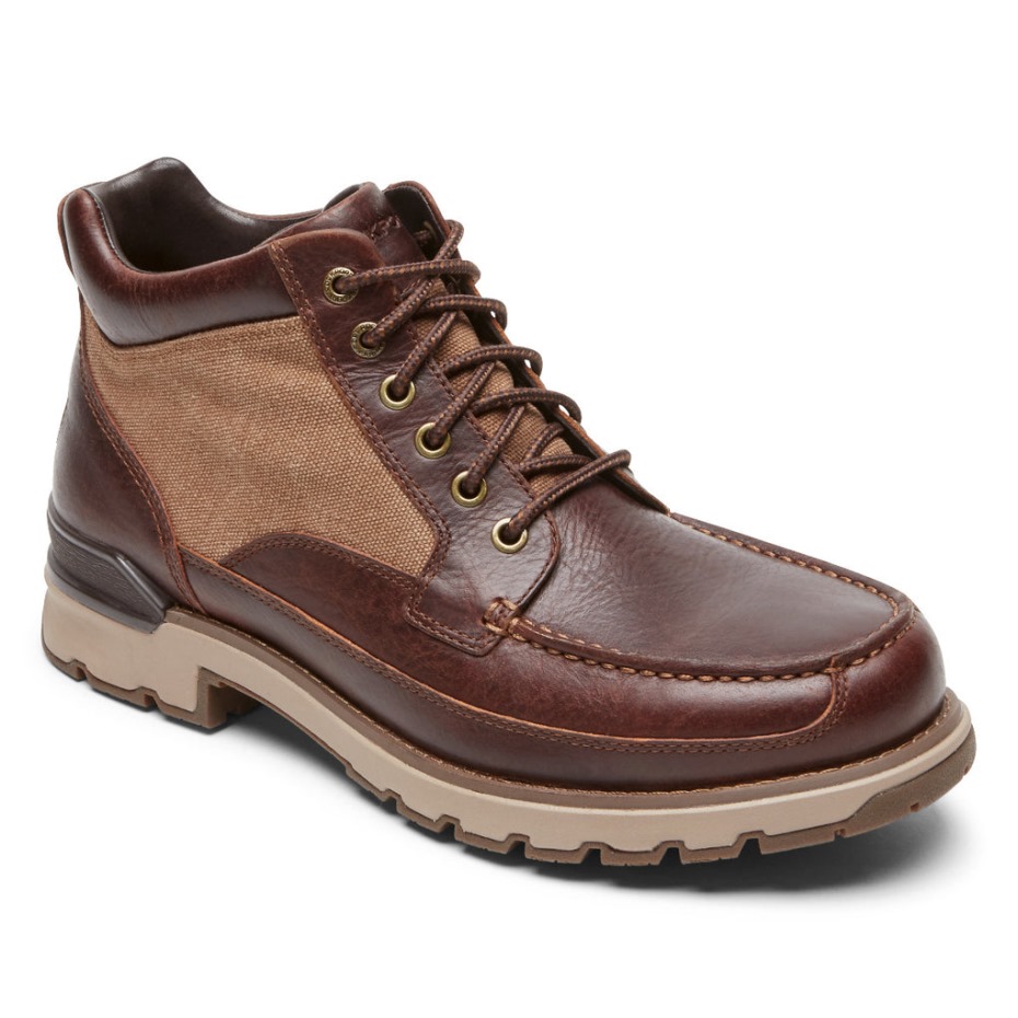 Bota Rockport Total Motion Trek Keota Impermeable Bronceado Para Hombre