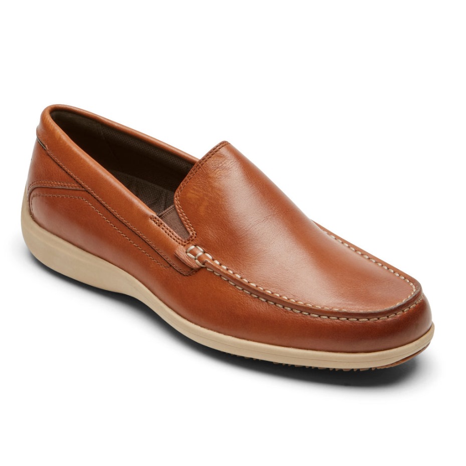 Mocasines Rockport Trenton Para Hombre Bronceado