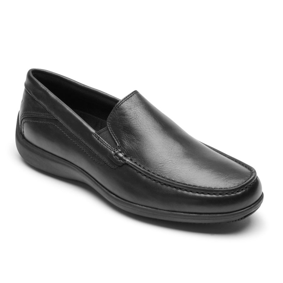 Mocasines Rockport Trenton Hombre Triple Negro