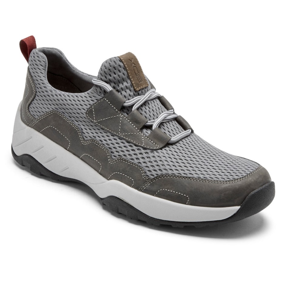Rockport Men's Xcs Spruce Peak Slip-On Sneaker Malla De Cuero Gris