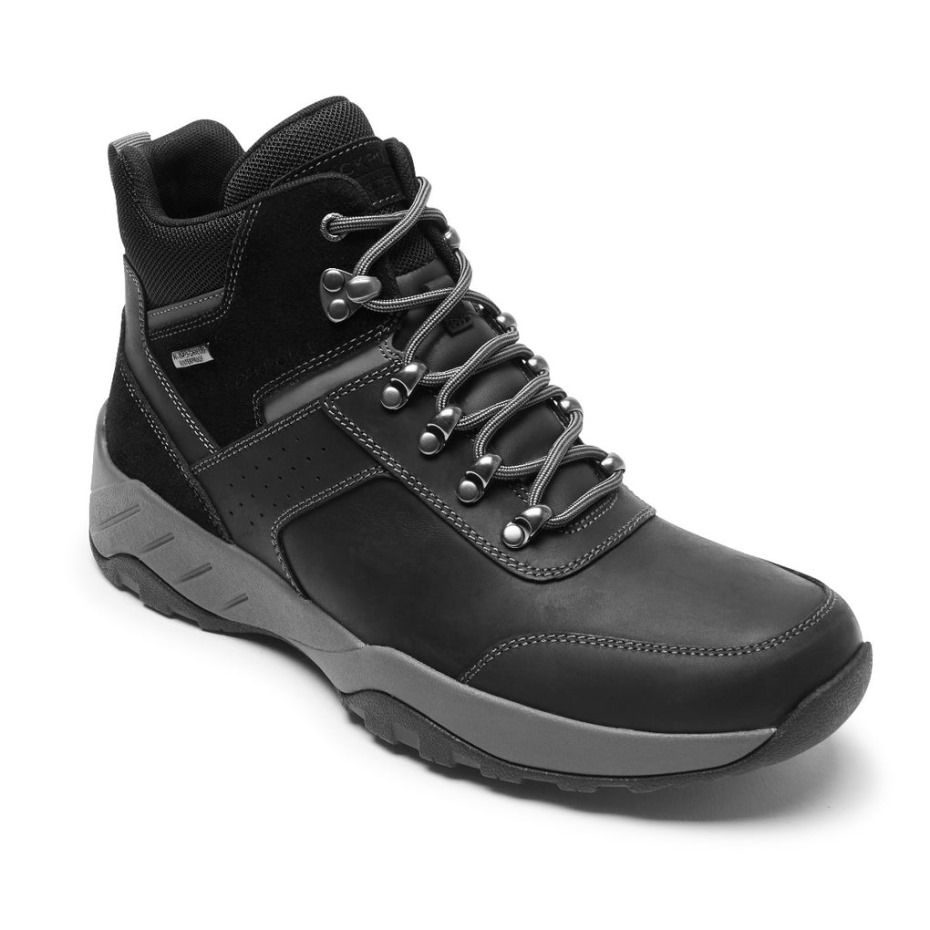 Rockport Men's Xcs Spruce Peak Trekker Boot-Impermeable Negro