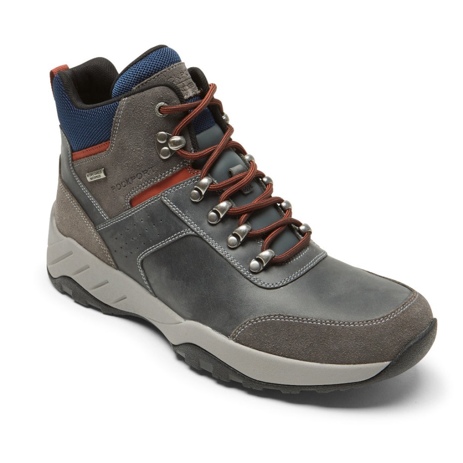 Rockport Men's Xcs Spruce Peak Trekker Bota Impermeable Acero Gris