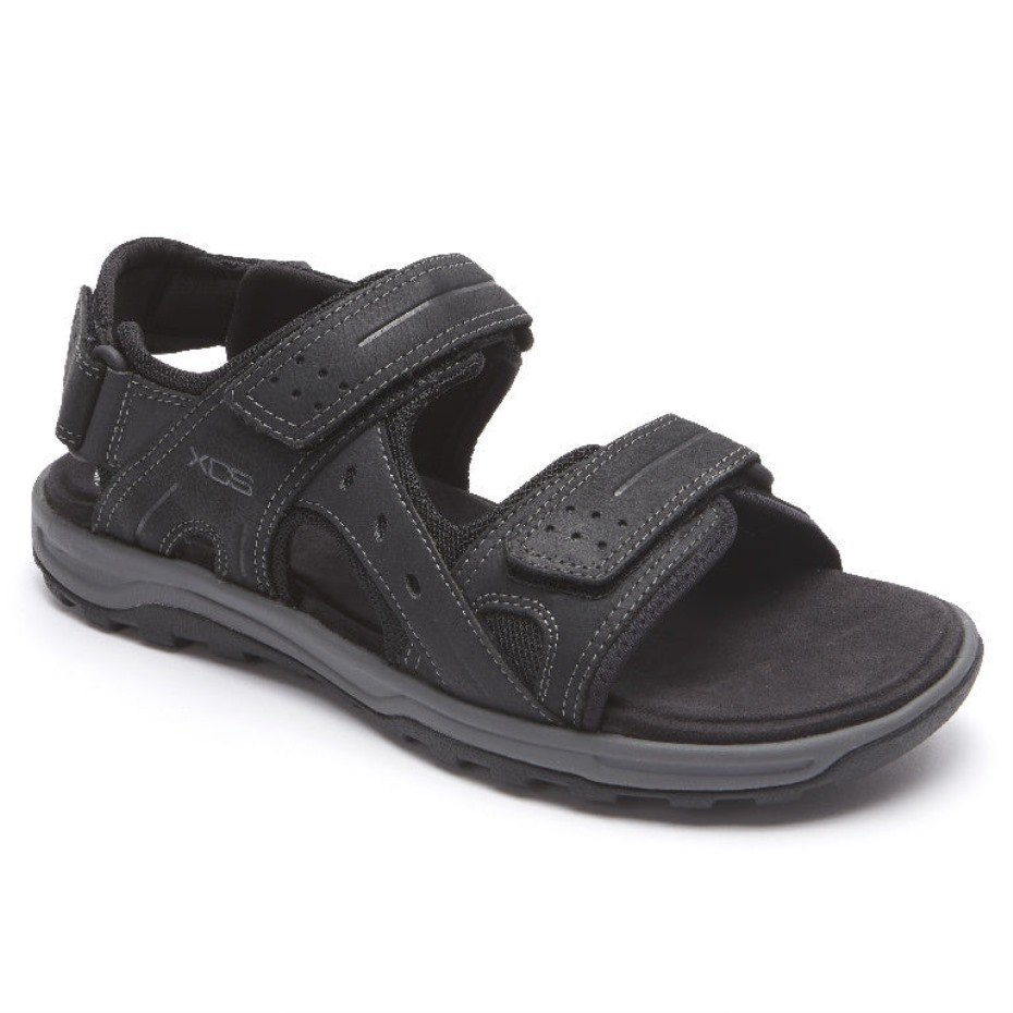 Rockport Men's Xcs Trail Technique Sandalias Ajustables Negro