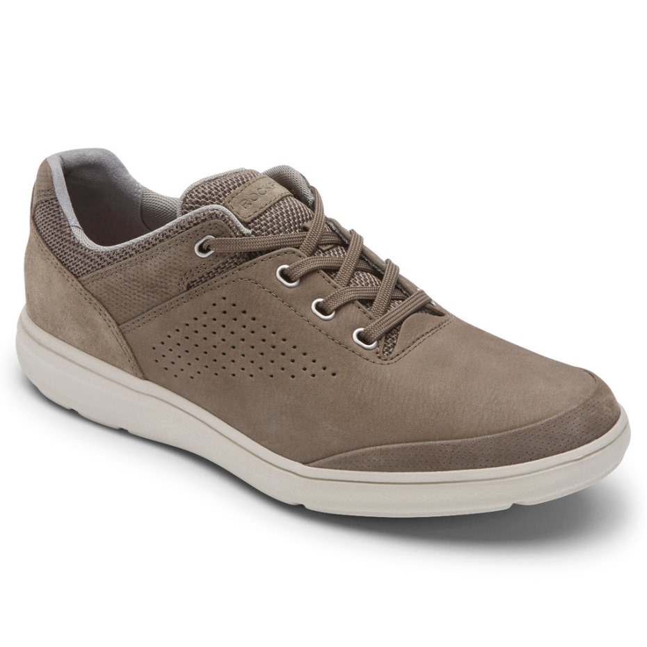 Zapatillas De Deporte Oxford De Semillas De Rockport Para Hombre Breen De Ante Nubuck En Relieve