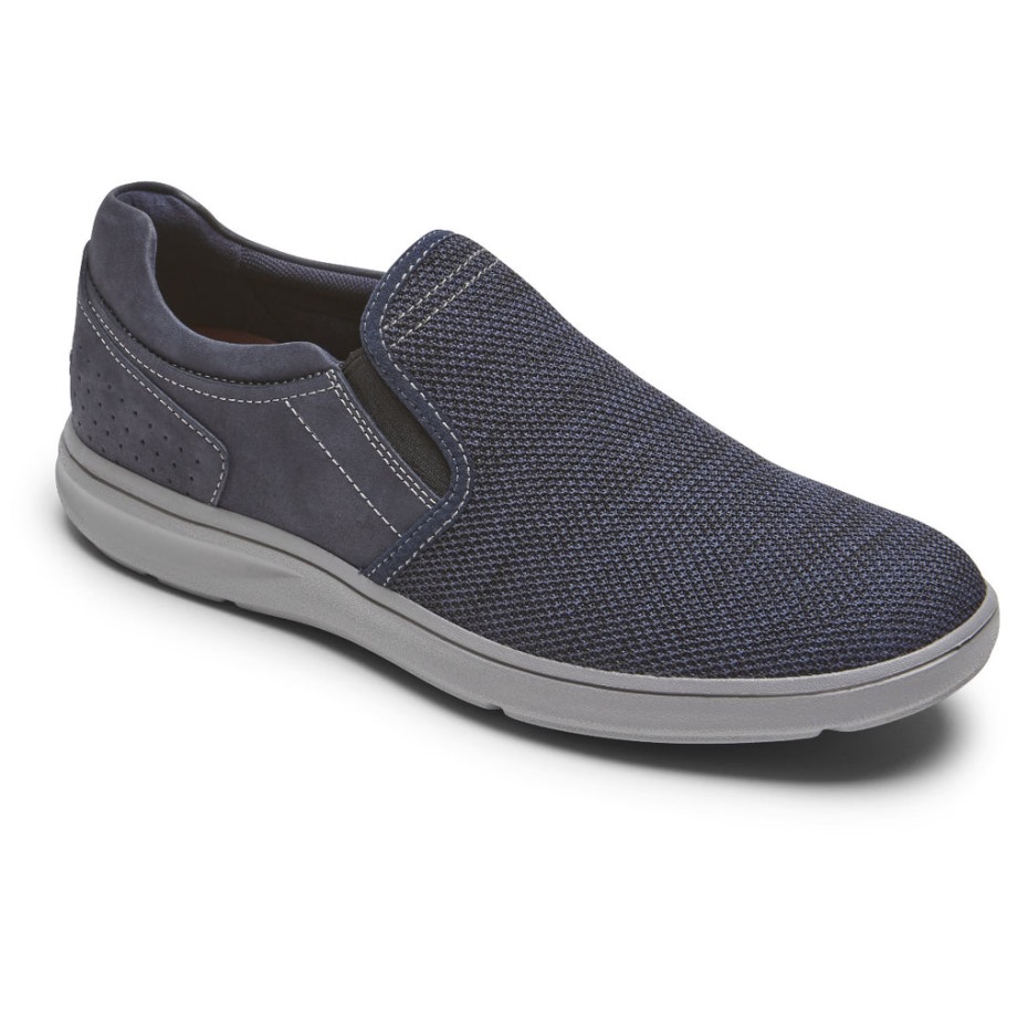 Rockport Men's Zaden Slip-On Malla Nubuck Azul Marino