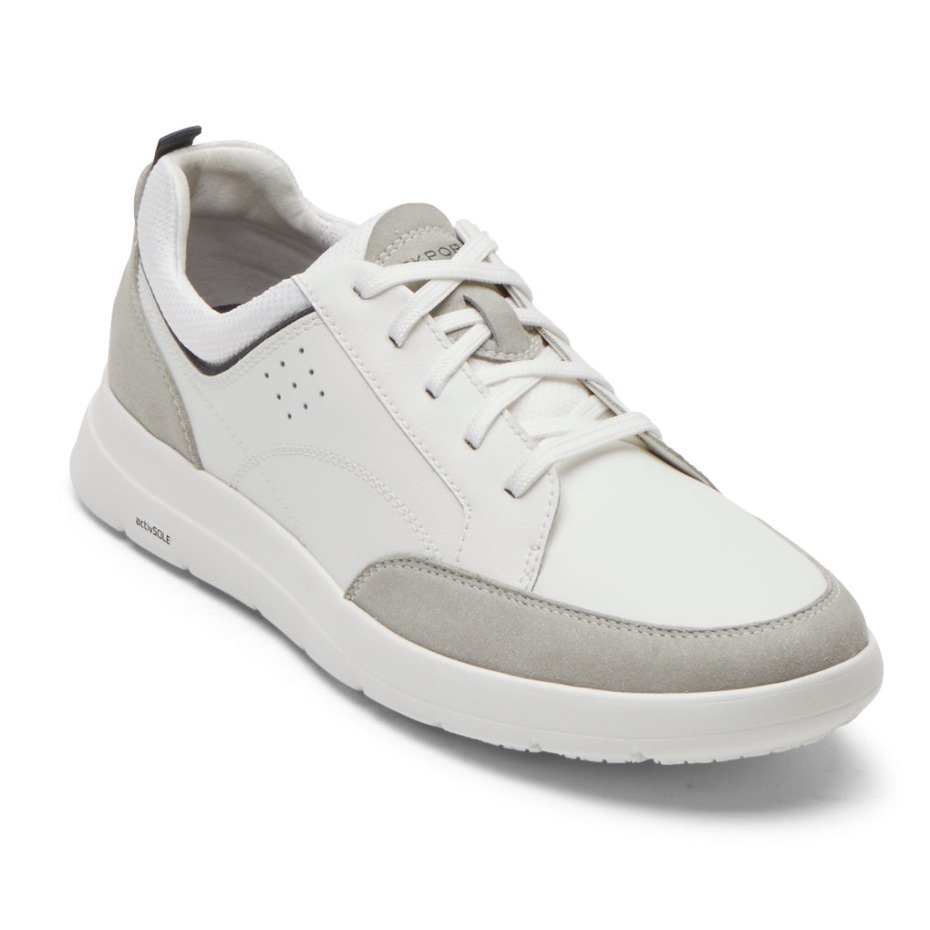 Zapatillas Rockport Hombre Truflex Cayden Blanco Cuero Vapor